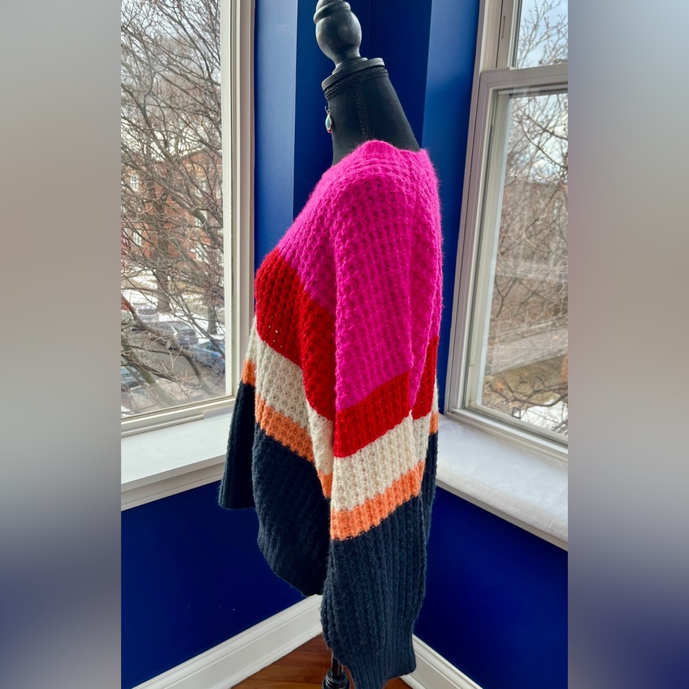 Universal Thread Waffle-Knit Colorblock Sweater - image 3